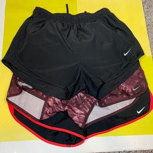 Lot of 3 NIKE Drifit Workout Running Shorts L